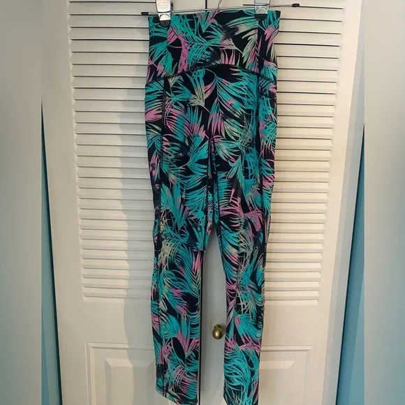 Manduka Tropical Leaf Print Leggings - Picture 1 of 7